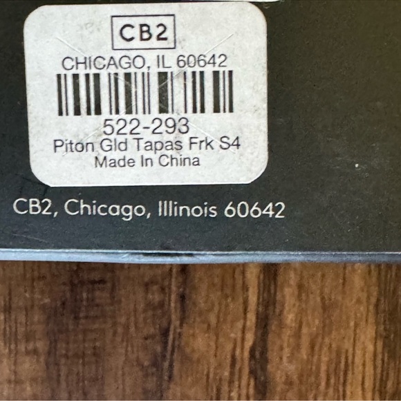 Cb2 piton gold cocktail forks set of 4 - Picture 14 of 14